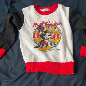 Disney Mickey's Follies Kids Sweatshirt - White, Black & Red
